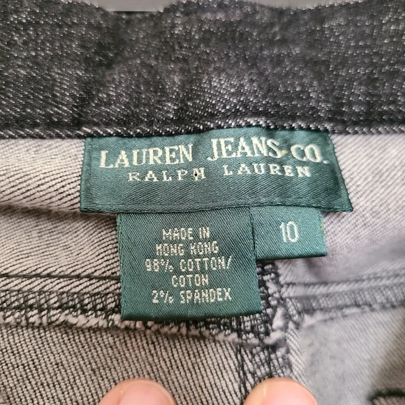 Lauren Jeans Co. Ralph Lauren Black Jeans Size 10 - Picture 2 of 10